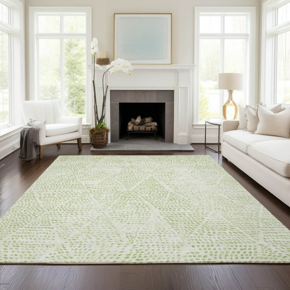 Addison Rugs Chantille Indoor/Outdoor Transitional Diamond Aloe Washable Rectangle Rug, 5' x 7'6"