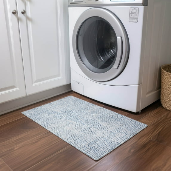 Addison Rugs Chantille Indoor/Outdoor Transitional Diamond Denim Washable Rectangle Rug, 1'8" x 2'6"