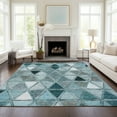 thumbnail image 1 of Addison Rugs Chantille Indoor/Outdoor Transitional Geometric Teal Washable Rectangle Rug, 10' x 14', 1 of 6