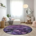 thumbnail image 1 of Addison Rugs Chantille Indoor/Outdoor Transitional Floral Purple Washable Round Rug, 8' x 8', 1 of 6
