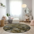 thumbnail image 1 of Addison Rugs Chantille Indoor/Outdoor Transitional Floral Taupe Washable Round Rug, 8' x 8', 1 of 6