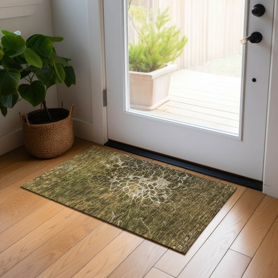 Addison Rugs Chantille Indoor/Outdoor Transitional Modern Chocolate Washable Rectangle Rug, 1'8" x 2'6"