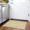 thumbnail image 1 of Addison Rugs Chantille Indoor/Outdoor Transitional Floral Gold Washable Rectangle Rug, 1'8" x 2'6", 1 of 6