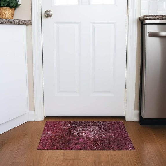 Addison Rugs Chantille Indoor/Outdoor Transitional Modern Merlot Washable Rectangle Rug, 1'8" x 2'6"