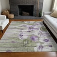 thumbnail image 1 of Addison Rugs Chantille Indoor/Outdoor Transitional Floral Purple Washable Rectangle Rug, 2'6" x 3'10", 1 of 6