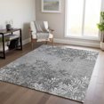 thumbnail image 1 of Addison Rugs Chantille Indoor/Outdoor Transitional Floral Pewter Washable Rectangle Rug, 10' x 14', 1 of 6
