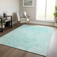 thumbnail image 1 of Addison Rugs Chantille Indoor/Outdoor Transitional Floral Teal Washable Rectangle Rug, 5' x 7'6", 1 of 6