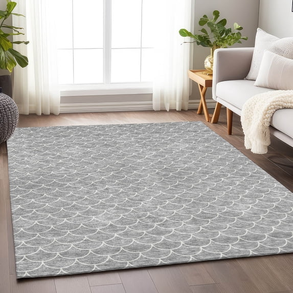 Addison Rugs Chantille Indoor/Outdoor Transitional Geometric Gray Washable Rectangle Rug, 2'6" x 3'10"