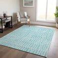 thumbnail image 1 of Addison Rugs Chantille Indoor/Outdoor Transitional Striped Teal Washable Rectangle Rug, 8' x 10', 1 of 6