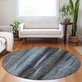 thumbnail image 1 of Addison Rugs Chantille Indoor/Outdoor Transitional Organic Blue Washable Round Rug, 8' x 8', 1 of 6