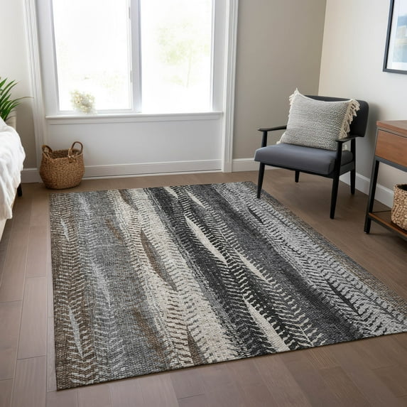 Addison Rugs Chantille Indoor/Outdoor Transitional Organic Brown Washable Rectangle Rug, 9' x 12'