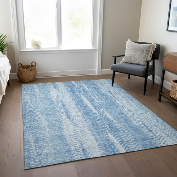 Addison Rugs Chantille Indoor/Outdoor Transitional Organic Sky Washable Rectangle Rug, 9' x 12'
