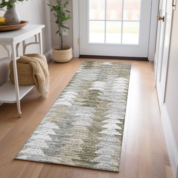 Addison Rugs Chantille Indoor/Outdoor Transitional Modern Brown Washable Runner Rug, 2'3" x 7'6"