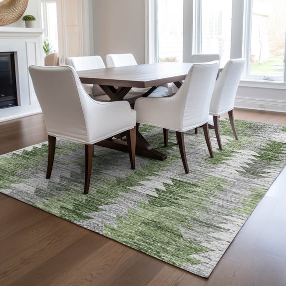 Addison Rugs Chantille Indoor/Outdoor Transitional Modern Green Washable Rectangle Rug, 2'6" x 3'10"