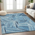 thumbnail image 1 of Addison Rugs Chantille Indoor/Outdoor Transitional Geometric Blue Washable Rectangle Rug, 9' x 12', 1 of 6