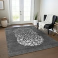 thumbnail image 1 of Addison Rugs Chantille Indoor/Outdoor Transitional Circles Charcoal Washable Rectangle Rug, 10' x 14', 1 of 5