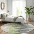 thumbnail image 1 of Addison Rugs Chantille Indoor/Outdoor Transitional Modern Green Washable Round Rug, 8' x 8', 1 of 6