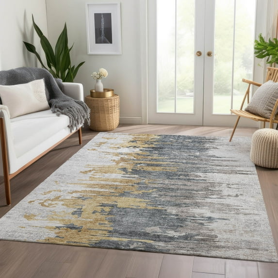 Addison Rugs Chantille Indoor/Outdoor Transitional Modern Ivory Washable Rectangle Rug, 10' x 14'