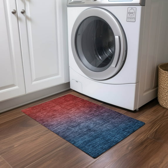 Addison Rugs Chantille Indoor/Outdoor Solid Ombre Navy Washable Rectangle Rug, 1'8" x 2'6"