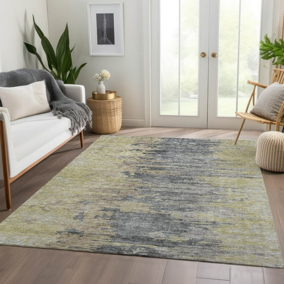 Addison Rugs Chantille Indoor/Outdoor Transitional Modern Pewter Washable Rectangle Rug, 3' x 5'