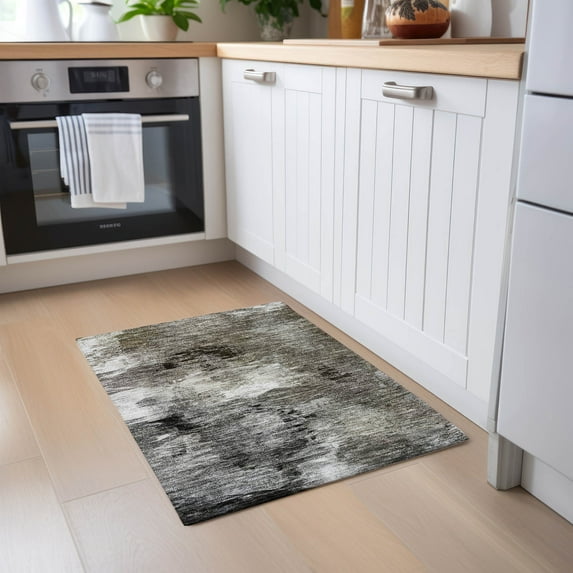 Addison Rugs Chantille Indoor/Outdoor Transitional Abstract Taupe Washable Rectangle Rug, 1'8" x 2'6"