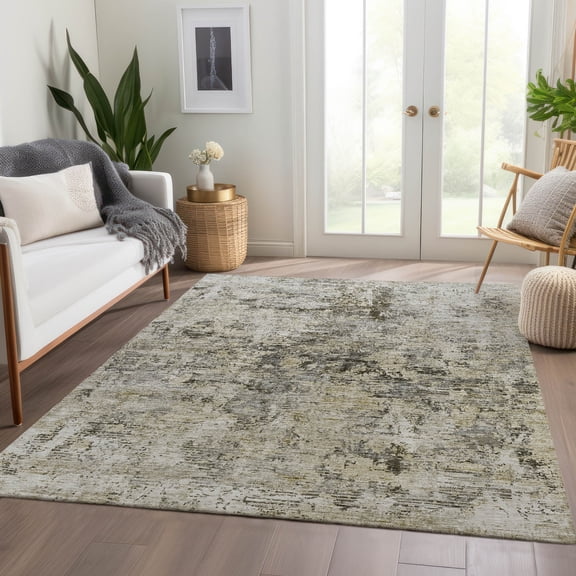 Addison Rugs Chantille Indoor/Outdoor Transitional Modern Taupe Washable Rectangle Rug, 5' x 7'6"