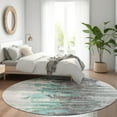 thumbnail image 1 of Addison Rugs Chantille Indoor/Outdoor Transitional Modern Teal Washable Round Rug, 8' x 8', 1 of 6