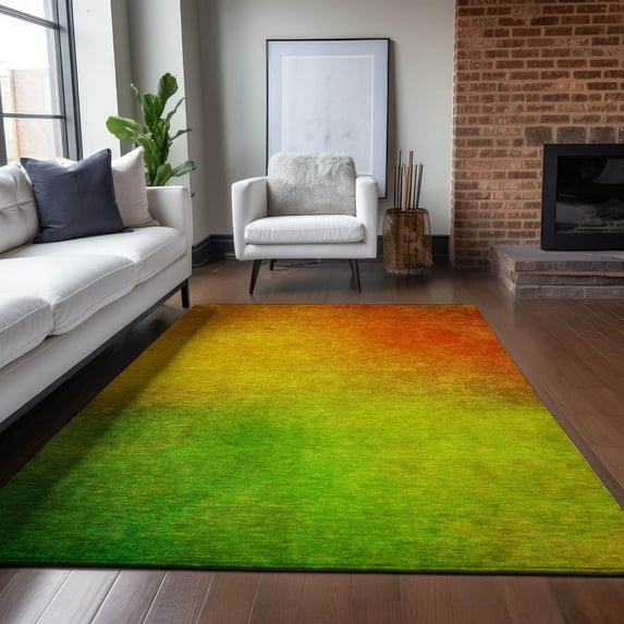 Addison Rugs Chantille Indoor/Outdoor Transitional Ombre Terracotta Washable Rectangle Rug, 5' x 7'6"