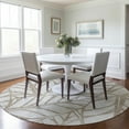 thumbnail image 1 of Addison Rugs Chantille Indoor/Outdoor Transitional Floral Beige Washable Round Rug, 8' x 8', 1 of 6