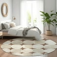 thumbnail image 1 of Addison Rugs Chantille Indoor/Outdoor Transitional Circles Brown Washable Round Rug, 8' x 8', 1 of 6