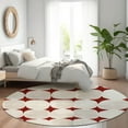 thumbnail image 1 of Addison Rugs Chantille Indoor/Outdoor Transitional Circles Burgundy Washable Round Rug, 8' x 8', 1 of 6