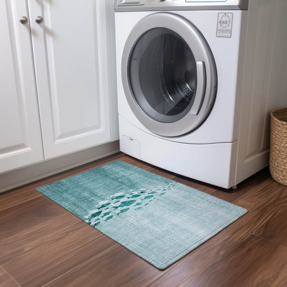 Addison Rugs Chantille Indoor/Outdoor Transitional Nautical Teal Washable Rectangle Rug, 1'8" x 2'6"