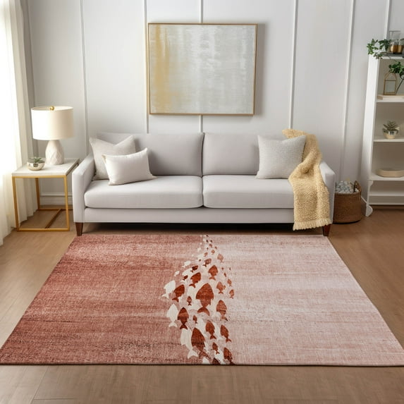 Addison Rugs Chantille Indoor/Outdoor Transitional Nautical Terracotta Washable Rectangle Rug, 2'6" x 3'10"