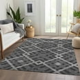 thumbnail image 1 of Addison Rugs Chantille Indoor/Outdoor Transitional Geometric Charcoal Washable Rectangle Rug, 5' x 7'6", 1 of 6