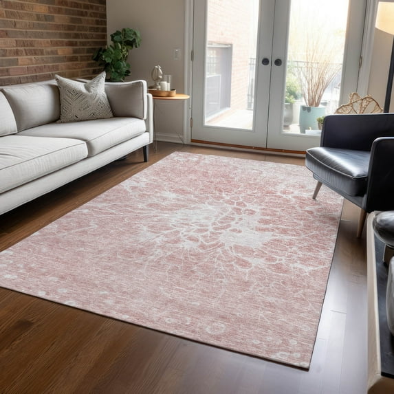 Addison Rugs Chantille Indoor/Outdoor Transitional Modern Pink Washable Rectangle Rug, 10' x 14'