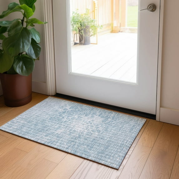 Addison Rugs Chantille Indoor/Outdoor Transitional Modern Sky Washable Rectangle Rug, 1'8" x 2'6"
