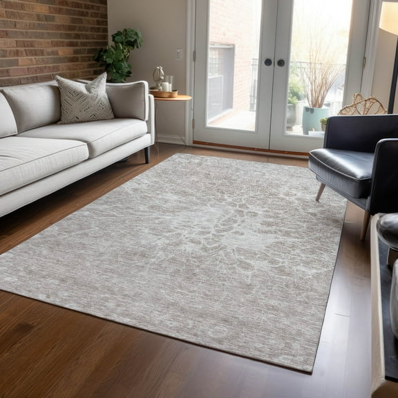 Addison Rugs Chantille Indoor/Outdoor Transitional Modern Taupe Washable Rectangle Rug, 3' x 5'