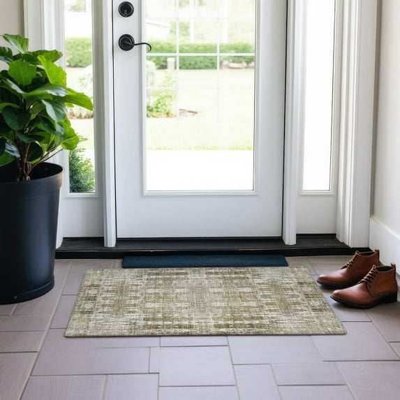 Addison Rugs Chantille Indoor/Outdoor Transitional Moroccan Beige Washable Rectangle Rug, 1'8" x 2'6"