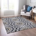 thumbnail image 1 of Addison Rugs Chantille Indoor/Outdoor Transitional Circles Black Washable Rectangle Rug, 10' x 14', 1 of 6