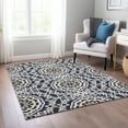 thumbnail image 1 of Addison Rugs Chantille Indoor/Outdoor Transitional Circles Black Washable Rectangle Rug, 3' x 5', 1 of 6