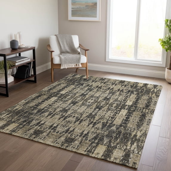 Addison Rugs Chantille Indoor/Outdoor Transitional Moroccan Black Washable Rectangle Rug, 8' x 10'