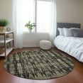 thumbnail image 1 of Addison Rugs Chantille Indoor/Outdoor Transitional Moroccan Black Washable Round Rug, 8' x 8', 1 of 5