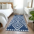 thumbnail image 1 of Addison Rugs Chantille Indoor/Outdoor Transitional Diamonds Navy Washable Runner Rug, 2'3" x 7'6", 1 of 6