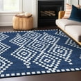 thumbnail image 1 of Addison Rugs Chantille Indoor/Outdoor Transitional Diamonds Navy Washable Rectangle Rug, 8' x 10', 1 of 6