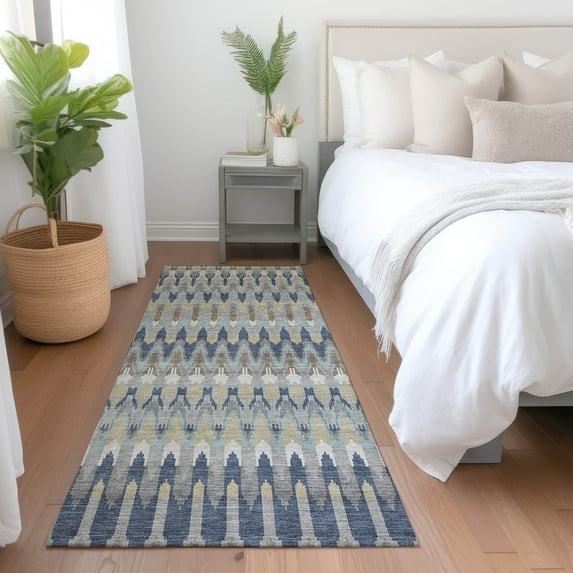 Addison Rugs Chantille Indoor/Outdoor Transitional Southwest Taupe Washable Runner Rug, 2'3" x 7'6"