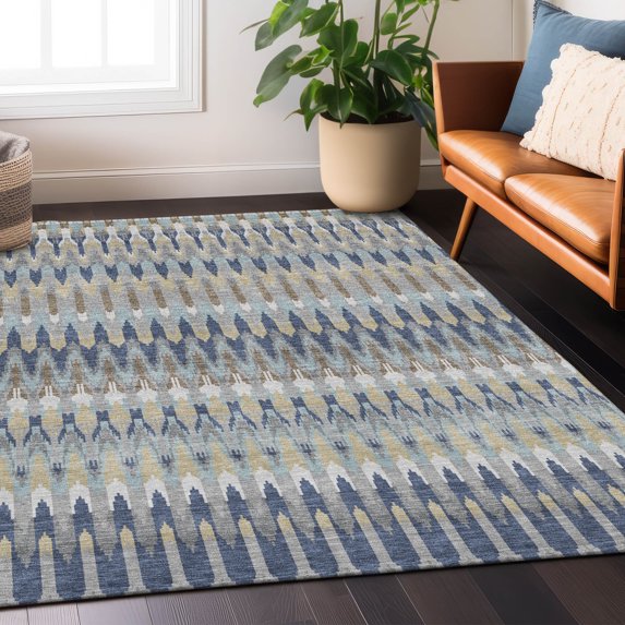 Addison Rugs Chantille Indoor/Outdoor Transitional Southwest Taupe Washable Rectangle Rug, 3' x 5'