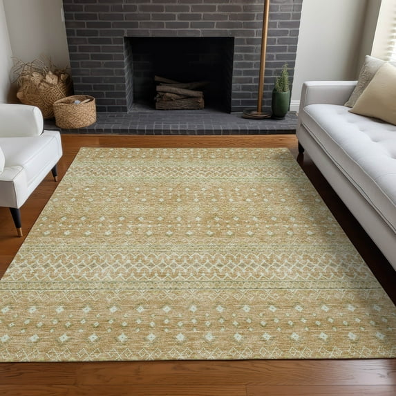 Addison Rugs Chantille Indoor/Outdoor Transitional Boho Copper Washable Rectangle Rug, 10' x 14'