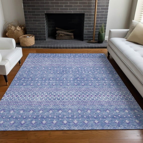 Addison Rugs Chantille Indoor/Outdoor Transitional Boho Sky Washable Rectangle Rug, 5' x 7'6"