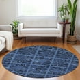 thumbnail image 1 of Addison Rugs Chantille Indoor/Outdoor Transitional Medallions Denim Washable Round Rug, 8' x 8', 1 of 6