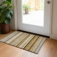thumbnail image 1 of Addison Rugs Chantille Indoor/Outdoor Transitional Stripes Chocolate Washable Rectangle Rug, 1'8" x 2'6", 1 of 6